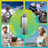 Water Bottle with Straw, 32oz Motivational Water Bottles with Time Marker to Drink, Tritan BPA Free, 1L Sports Water Bottle with Carry Strap LeakProof for Women Gym Fitness Outdoor (1 Pack)