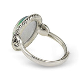 FUN JEWELS Antique Silver Plated Color Change Mood Ring Size Adjustable