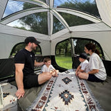 Happy Travel Tent 6 Person Tents for Camping, Waterproof Easy Setup Camping Tent with Rainfly, Portable Large Family Cabin Tent with 5 Large Mesh Windows and Carry Bag for Outdoor Camping & Hiking