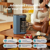 Bluevua RO100ROPOT-Lite(UV) Countertop Reverse Osmosis Water Filter System, 7-Stage Purification with UV and Remineralization, 3:1 Pure to Drain, Portable Water Purifier (Blue)