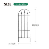 48" H x16 W Trellis,Black Garden Metal Vine Sturdy Trellises for Outdoor Climbing Plants Support Structures B (121cm) 2Pack