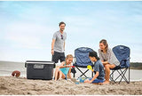 Coleman Portable Quad Camp Chair with 4-Can Cooler, Cushioned Seat & Back with Side Pockets & Cup Holder, Carry Bag Included