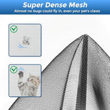 Magnetic Screen Door |Fits 36"x82" Door| Hands Free Retractable Screen Door Magnetic Closure Keeps Bugs Out | 2025 Upgraded PET- Tiny Hole | Self Sealing | Pet and Kid Friendly| 39 Inch x 83 Inch