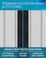 FLUX Magnetic Screen Door - Self-Closing, Pet-Friendly, Durable Polyester Mesh Screen Door with Powerful Magnetic Attachments, Keeps Bugs Out, Fits Sliding Doors and Standard Doors up to 36" x 78"