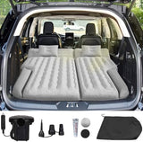 Umbrauto SUV Camping Air Mattress| Flocked Car Sleeping Bed with Reinforced Bottom| Back Trunk Inflatable Airbed for Vans| Includes Electric Pump, Pillows, Repair Patch & Carry Bag