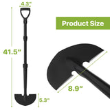 MANXRKUI Edger Lawn Tool, Manual Half Moon Edger for Garden Border, Hand Lawn Edging Tool with D-Grip, 41-inch Long Handle Lawn Edger for Grass, Sidewalk, Yard