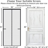 Upgraded Magnetic Screen Door Thicker 250g/m² Reinforced Mesh,36 Longer Magnets,Door Screen Magnetic Closure for Single Door,Heavy Duty Door Net Screen with Magnet,Fit Doors to 36 x 80 Inch,Black