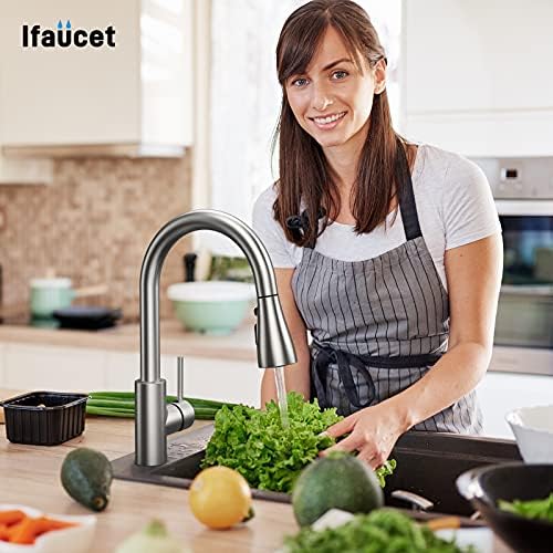 Kitchen Faucet Head Replacement 3 Modes with 17 Adapters, Pull Down Spray Head for Kitchen Faucet, Kitchen Sink Faucet Head G 1/2, Sprayer Head Replacement, Compatible with Moen，Delta, Kohler Faucets