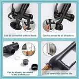 GIMILI Matte Black Kitchen Faucet with Pull Down Sprayer Single Handle High Pressure Kitchen Sink Faucet Commercial Double-Headed Kitchen Faucets