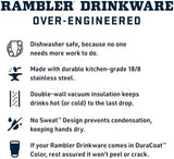 YETI Rambler 26 oz Bottle, Vacuum Insulated, Stainless Steel with Color Matching Straw Cap