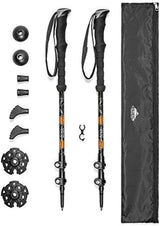 Cascade Mountain Tech Lightweight Aircraft-Grade Aluminum Trekking Poles with Extended Down Grip Plus Tip Kit