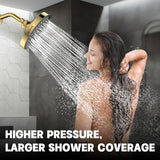 HOPOPRO 5-Mode High Pressure Shower Head - The Washington Post, NBC News, Today TV Show Recommended - High Flow Fixed Showerheads (6 Inch Gold)