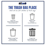 Plasticplace 12-16 Gallon Trash Count │ 0.8 Mil │ Black Garbage Can Liners │ 24" x 32" (500 Case), 24x32 Inch (Pack of 500)