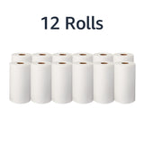 AmazonCommercial 2-Ply White Adapt-a-Size Kitchen Paper Towels (SOFI-054) | Bulk | Adapt-a-size | Individually Wrapped | FSC Certified |140 Towels per Roll (12 Rolls)(11 x 6 Sheet)