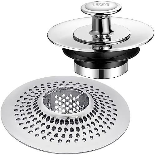 LEKEYE Shower Drain Hair Catcher | Bathtub Stopper/Strainer Stainless Steel Drain Protector
