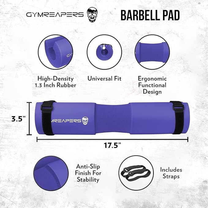 Gymreapers Barbell Squat Pad - Protective Bridge Pad for Hip Thrust, Squats, Lunges - Hip Support, Neck Protection for Bar
