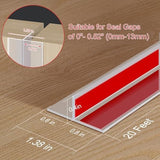 T-Shaped Clear Silicone Seal Strip for Door & Windows Gaps,Weather Stripping Door Seal Strip，20Ft Door Draft Stopper for Side of Door