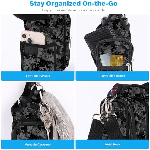 icolor Magnetic Gym Bag Water Bottle Carrier Holder with Phone Pockets & Shoulder Strap,5 Built-in Magnets Gym Bottle Pouch Sleeve,Magnetic Bag Gym Accessories Organizer for Men Women