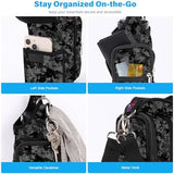 icolor Magnetic Gym Bag Water Bottle Carrier Holder with Phone Pockets & Shoulder Strap,5 Built-in Magnets Gym Bottle Pouch Sleeve,Magnetic Bag Gym Accessories Organizer for Men Women
