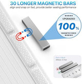 Heavy Duty Door Screen Magnetic Closure, LOVIGA Thickened Fiberglass Screen Door Mesh, Self Sealing, Tear Resistant, Easy Assemble, Fine Mesh Keep Bugs Out Fit Door Size 36 Inch X 82 Inch White