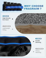 Fragraim Adjustable Ankle Weights 1-3/4/5/6/8/10/12/15/20 LBS Pair with Removable Weight for Jogging, Gymnastics, Aerobics, Physical Therapy