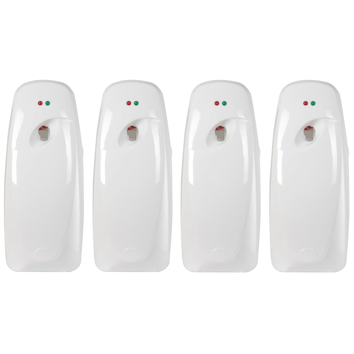 Automatic Air Freshener Spray Dispenser (4-Pack) Wall Mounted or Free Standing, Commercial and Home Use, Multiple Time Scent/Mist Release Settings for Room/Bathroom Sprayer (White)