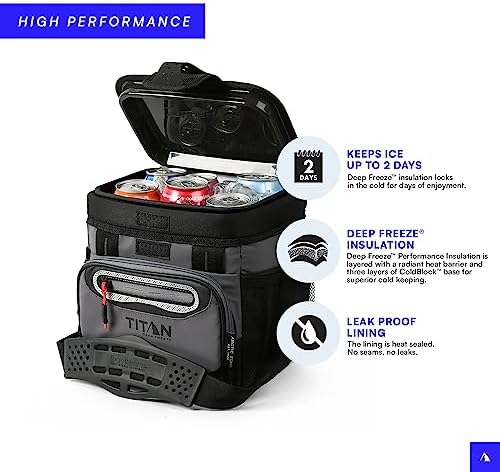Arctic Zone Titan Deep Freeze Cooler - Zipperless Hardbody Cooler - Small & Large Capacity- Beach & Camping Cooler - Deep Freeze Insulation, HardBody Liner, and SmartShelf