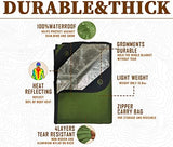 Heavy Duty Survival Blanket -Multifunctional Reflective Tarp Thermal Blanket - 60" x 83" Waterproof Sandproof for Camping Hiking Outdoors Multifunctional Emergency Blanket…