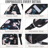 Crossbody Bags for Women Men Trendy Sling Bag Bakpack Casual Chest Bag with Convertible Shoulder Strap