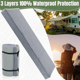 HOMBYS 3 Inch Thick Memory Foam Camping Mattress for Outdoor Sleeping, Roll Up Porable Camping Pad Mat with Knitted Cover for Travel Truck Bed Tent