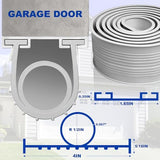 DGSL Garage Door Seals Bottom Rubber，Weather Stripping Sealing Strip Replacement,Universal Weatherproof Threshold Buffering (Grey, 10 Ft,)