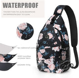 Crossbody Bags for Women Men Trendy Sling Bag Bakpack Casual Chest Bag with Convertible Shoulder Strap