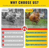 Hardware Cloth PVC Coated Wire Mesh 48'' x 50' 1/2inch Mesh Black Vinyl Coated Fence Chicken Wire Fencing 19 Gauge Chain Link Fence for Chicken Coop, Animal Control,Gutter Guard, and Home Improvement