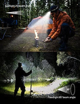 2000 Lumen 9 LED Headlamp 2 Pack, Ultra Bright Head Lamp with 6 Modes, IPX5 Waterproof Head Light, Lightweight Head Flashlight for Running Night-Walking Camping, 6 AAA Batteries Included