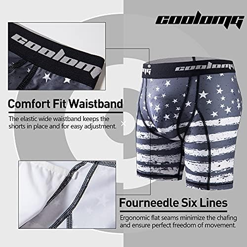 COOLOMG Youth Boys Compression Shorts with Protective Cup Sliding Underwear for Baseball Football Lacrosse Hockey