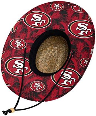 FOCO Men's NFL Team Logo Floral Lifeguard Beach Straw Sun Hat