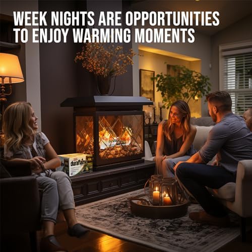 Fire Logs for Indoor and Outdoor Use - 2.5 lb Quick Light Fireplace Logs Fire Starter for Fireplace, Camping, and Firepits, 1.5 Hour Burn Time (6 Pack)