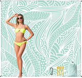 Beach Blanket Waterproof Sandproof Beach Mat 79”x 83” for 1-4 Adults Quick Drying Durable Outdoor Picnic Mat for Beach Festival Travel Picnic Camping Hiking (LBL-Ripple, 79"×83"(4 Person))