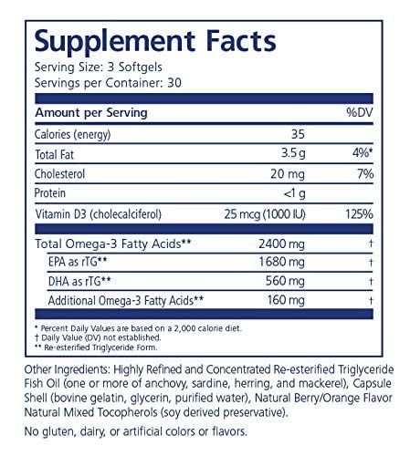 PRN De3 Dry Eye Omega 3 Fish Oil – Support for Dry Eyes - 2240mg EPA & DHA in Triglyceride Formula – New & Improved-Burpless-1 serving, 1-month supply