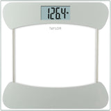 Taylor Digital Bathroom Scale, Highly Accurate Body Weight Scale, Instant On and Off, 400 lb, Sturdy Clear Glass with Chrome Finish Base