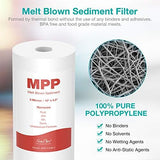 10" x 4.5" Whole House Sediment Water Filter, SimPure 5 Micron 10-inch Big Water Filter Replacement Cartridge Compatible with W15-PR, DGD-5005, FP15B, HD-950A, GXWH35F, GXWH30C for Well Water 4-Pack