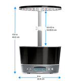 AeroGarden Harvest Elite 360, Platinum Stainless