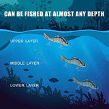 TRUSCEND Swimmax for Freshwater and Saltwater, Lifelike Fishing Lures for Bass Trout Crappie Walleye Pike Bluegill Salmon, Swimbait for Bass Fishing, Amazing Fishing Gear Gifts for Family Fishing