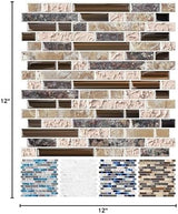 STICKGOO 10-Sheet Peel and Stick Wall Tile, Self-Adhesive Kitchen Backsplash in Sandstone (Thicker Design)