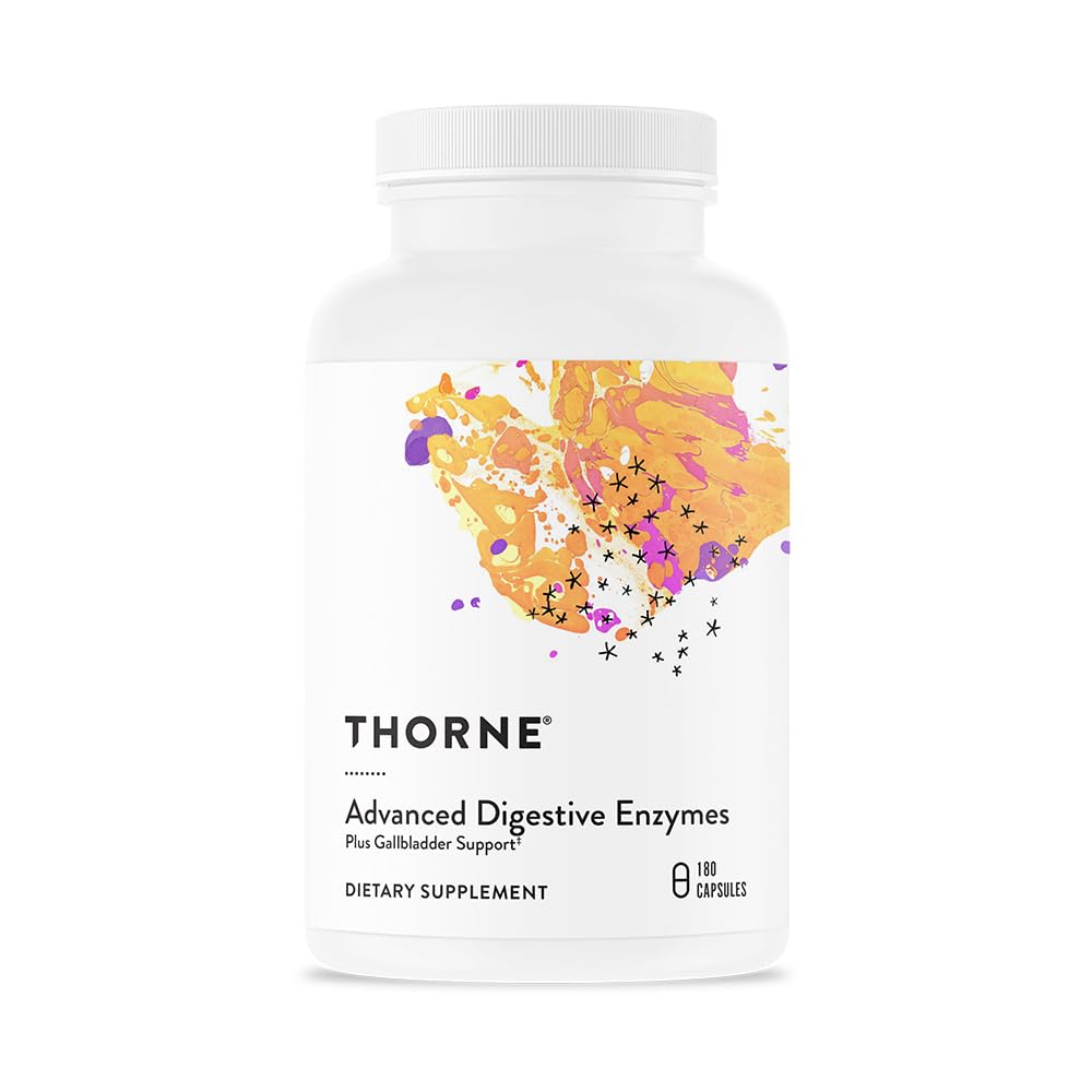 THORNE Advanced Digestive Enzymes (Formerly Bio-Gest) - Blend of Digestive Enzymes to Aid Digestion* - Gut Health Support with Pepsin, Ox Bile, Pancreatin - 180 Capsules - 90 Servings