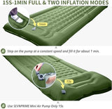 78in x 29in x 5in Camping Sleeping Pad, Upgraded Durable Waterproof Compact Traveling Air Mattress, Built-in Foot Pump, Ultralight Inflatable Sleeping Mat for Backpacking, Hiking