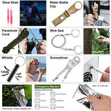 216 Pcs Survival First Aid Kits, Professional Survival Gear Equipment Tools First Aid Supplies kit for SOS Emergency Hiking Hunting Disaster Camping Adventures