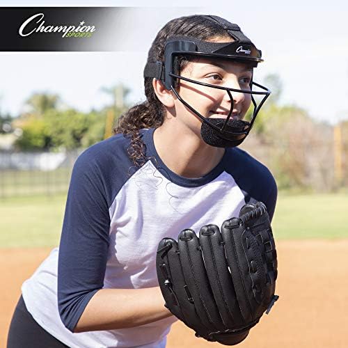 Champion Sports Steel Softball Face Mask - Classic Fielders Masks for Adults - Durable Head Guards - Premium Sports Accessories for Indoors and Outdoors - Multiple Styles