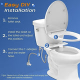 SAMODRA Ultra-Slim Bidet Attachment for Toilet - Self Cleaning Nozzle Hygienic Bidets for Existing Toilets with Adjustable Water Pressure Fresh Water Sprayer - Easy to Install