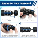 NDakter Bike Chain Lock, 5 Digit Combination Heavy Duty Anti Theft Bicycle Chain Lock,2.62/3.2/4.27/5/6Ft Long Security Resettable Bike Locks for Bike, Bicycle, Scooter, Door, Gate, Fence-4/6mm Thick